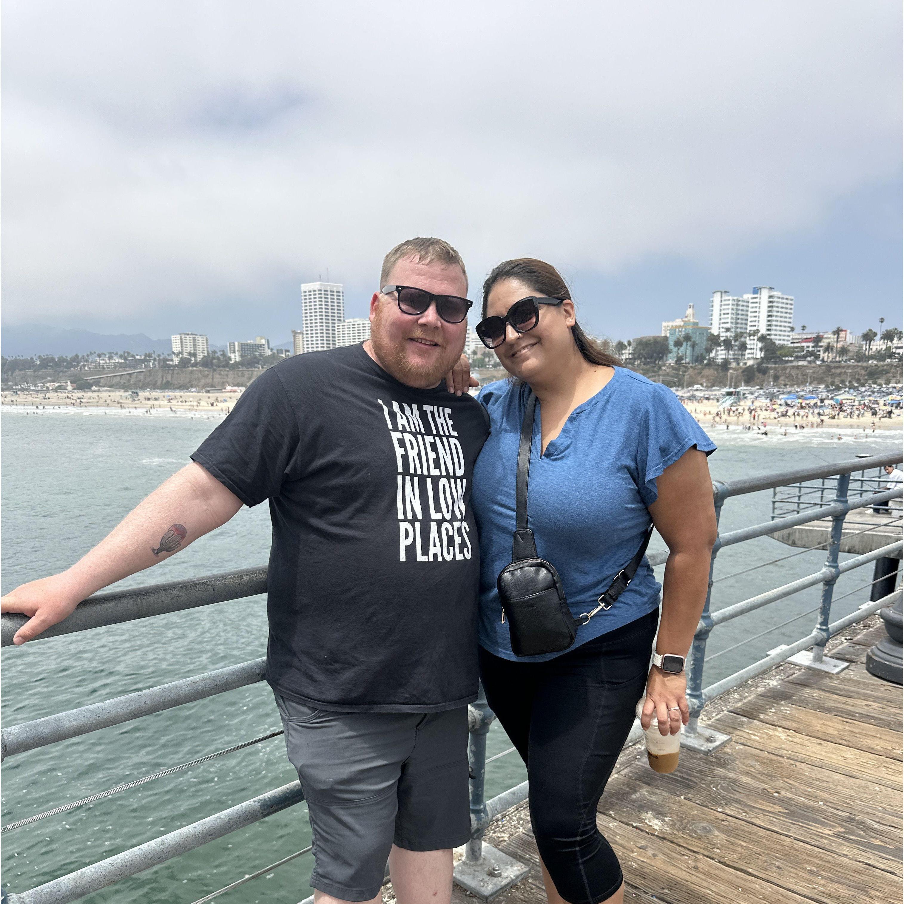 Taking in the sights and sounds of Santa Monica Pier. July 2024