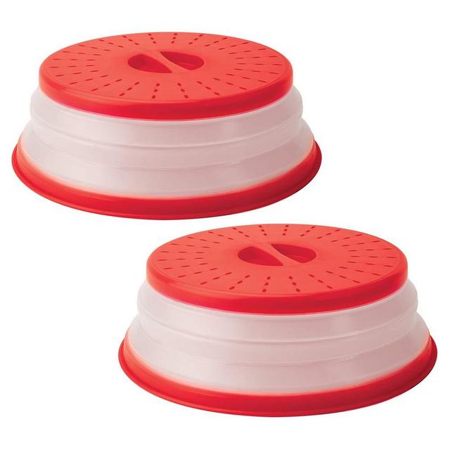 Collapsible Microwave Plate Cover Microwave cover for Food ，Dishwasher Safe,BPA Free,10.5 Inch，2 Pack