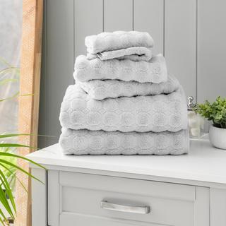 Textured Geometric Cotton 6-Piece Bath Towel Set