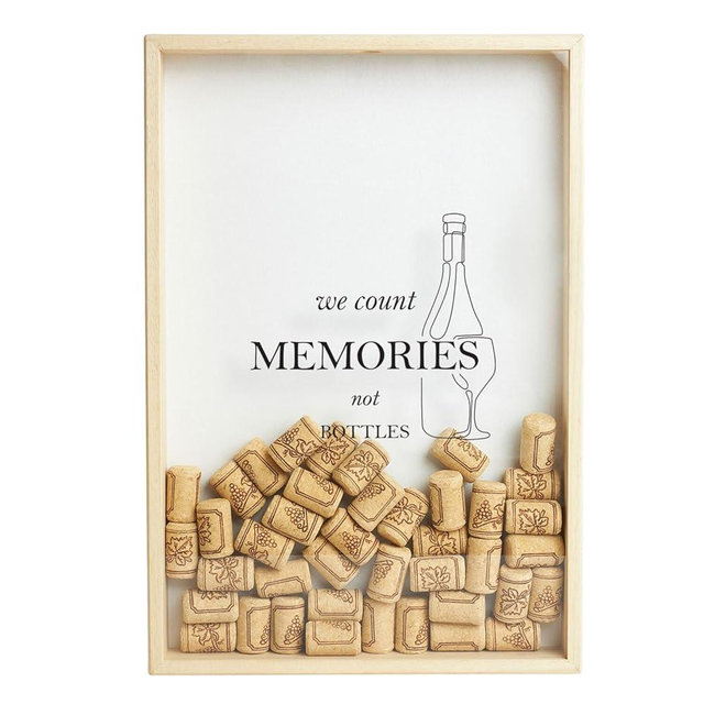 We Count Memories Not Bottles, Wine Cork Holder, Cork Collector, Wooden Shadow Box, Wine Tasting Night, Gathering Decor, Home Bar Wall Art, Housewarming, Christmas Gift for Friends & Family (Style 8)