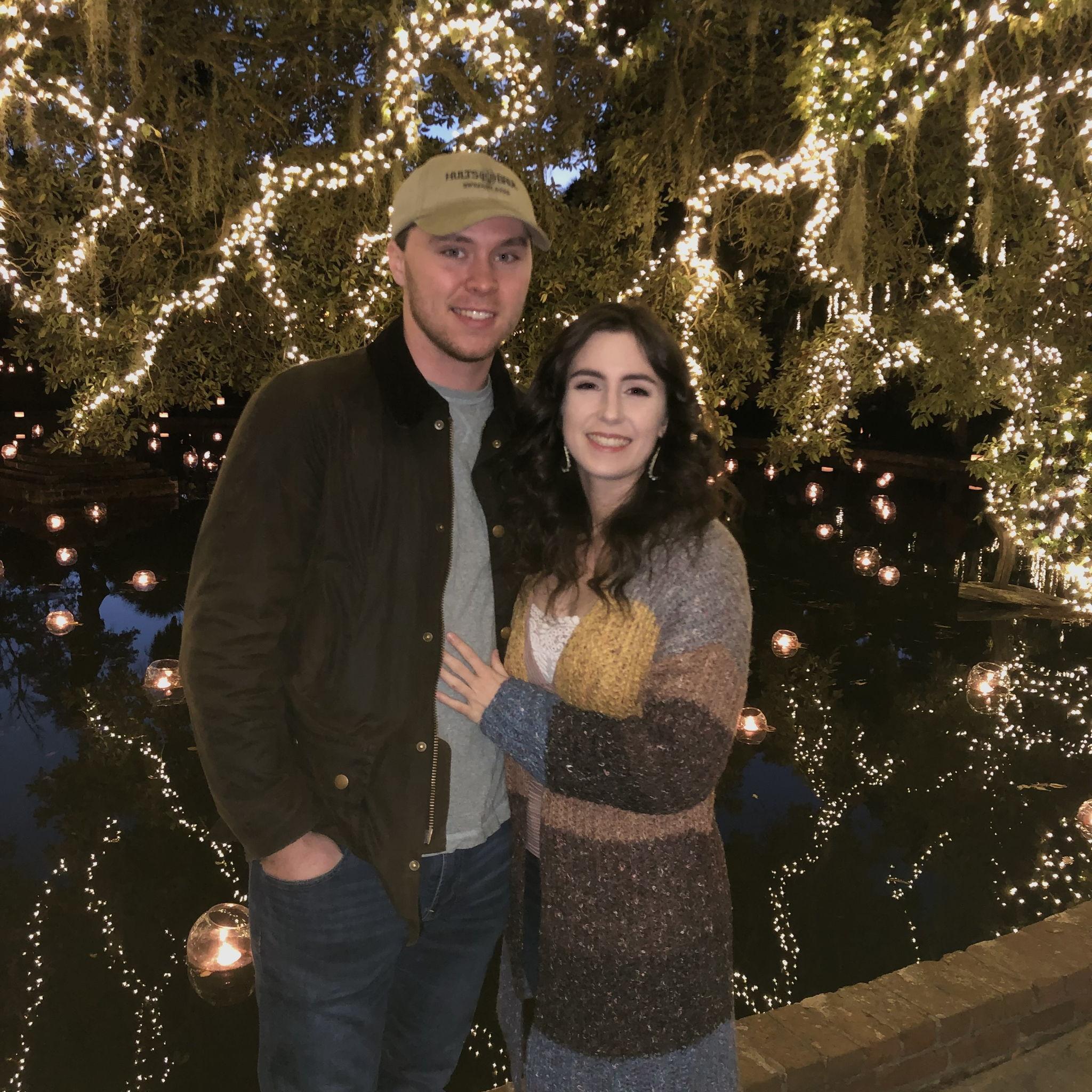 Our first Christmas together at Brookgreen Garden