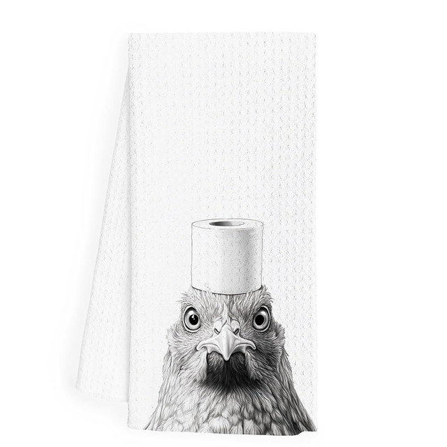 WFSM Rooster Bathroom Hand Towels Decor, Rooster Gifts Hand Towels for Bathroom, Chicken Gift for Women Chicken Lovers, 16x24 Inch