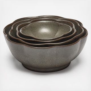 Inku Small Ribbed Bowl by Sergio Herman, Set of 4
