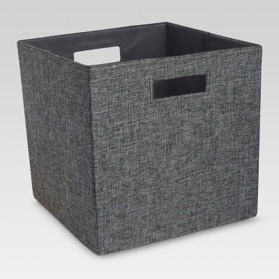 Fabric Cube Storage Bin Dark Gray 13" - Threshold™