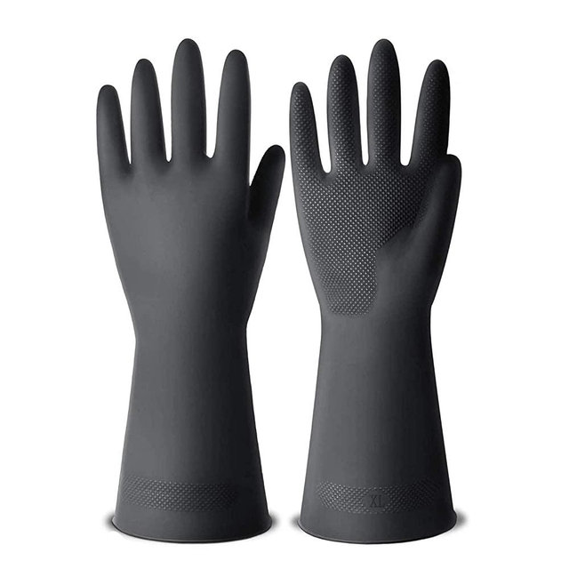 ThxToms Dishwashing Gloves, 3 Pairs Reusable Latex Cleaning Gloves for Housework, Kitchen, Bathroom, Large