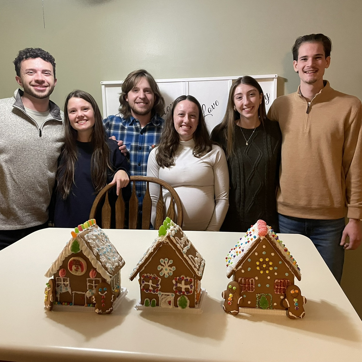 Gingerbread houses with friends! Best man Kyler and groomsman Jackson pictured here:)