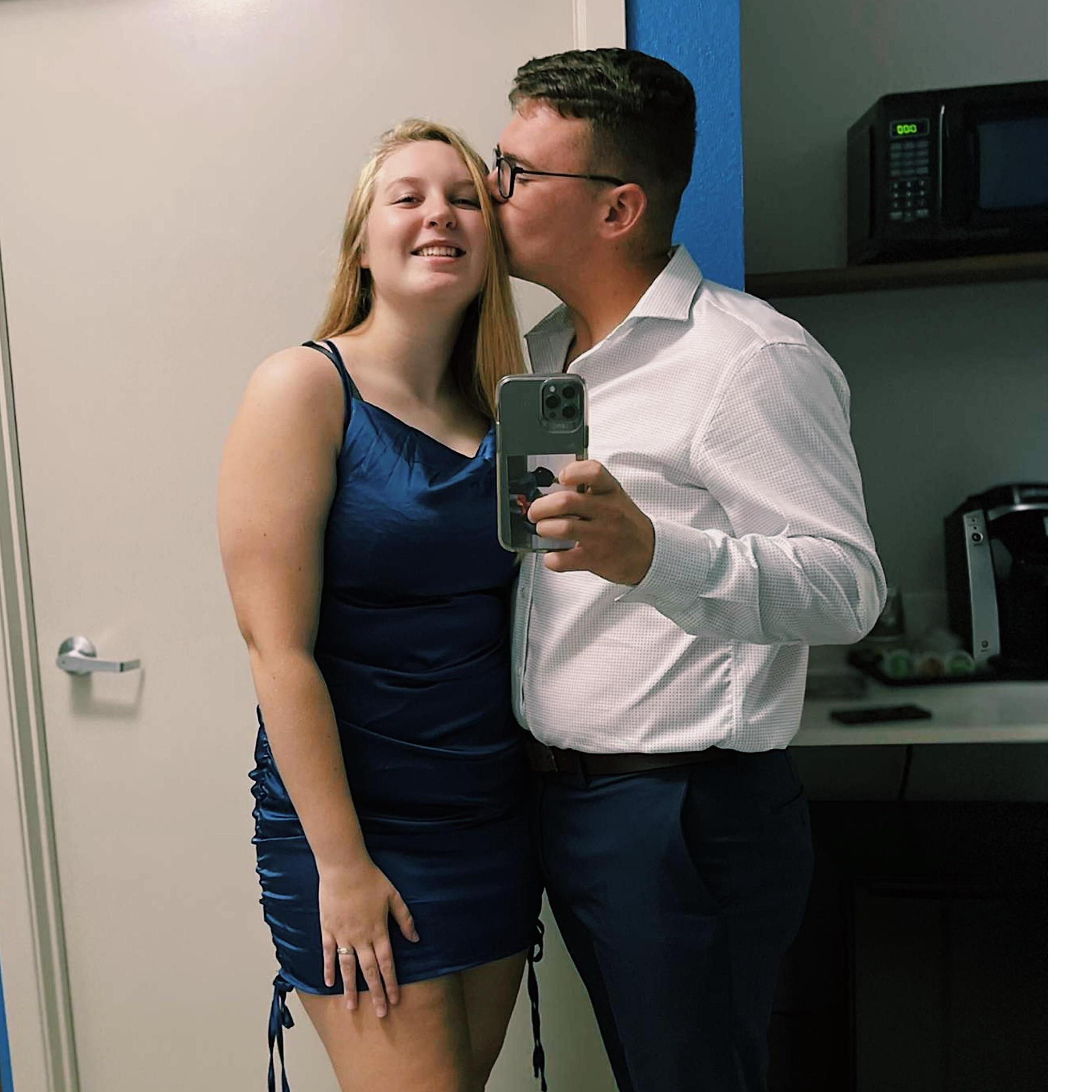 Just before we left for our fancy date.