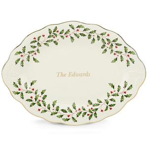 Holiday® Carved 13" Oval Platter by Lenox