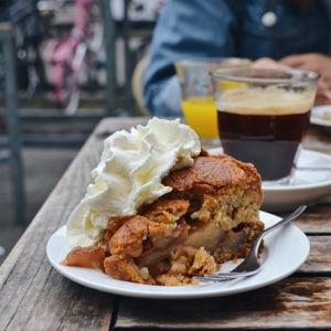 Coffee and Dutch apple pie