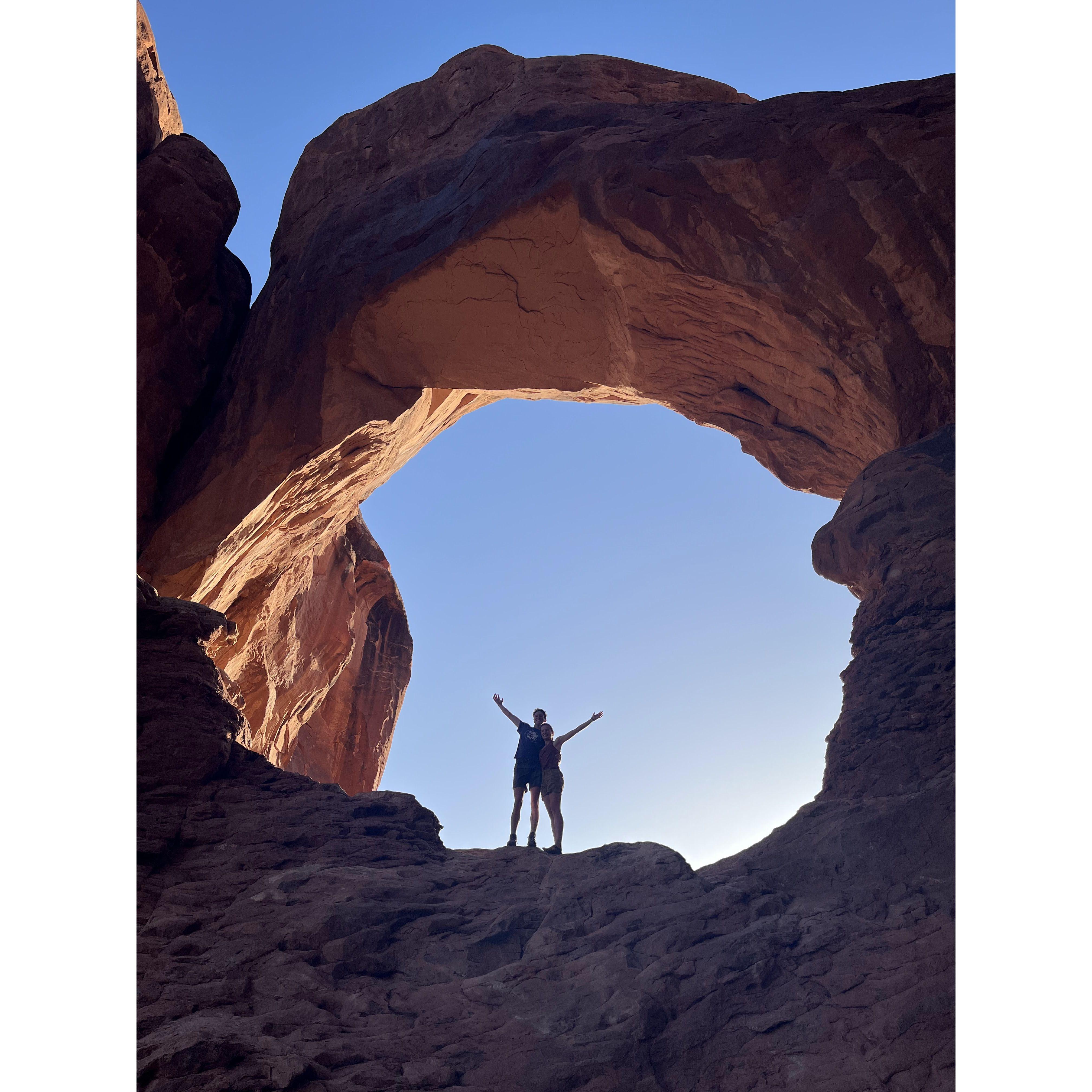 Arches National Park with Hayley's family