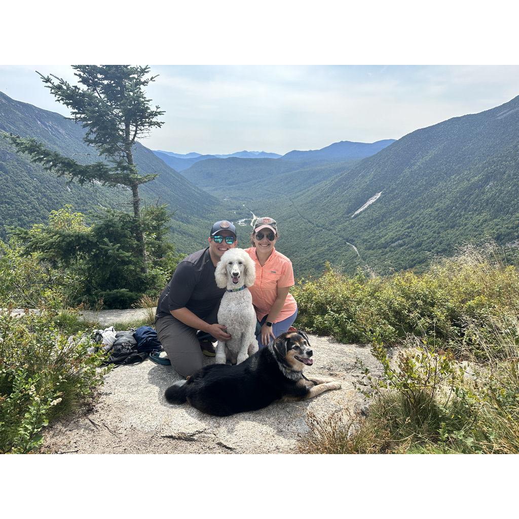 Hanah's 30th Birthday trip to the White Mountains in New Hampshire. This is one of our favorite pictures with both Maisy and Sierra.