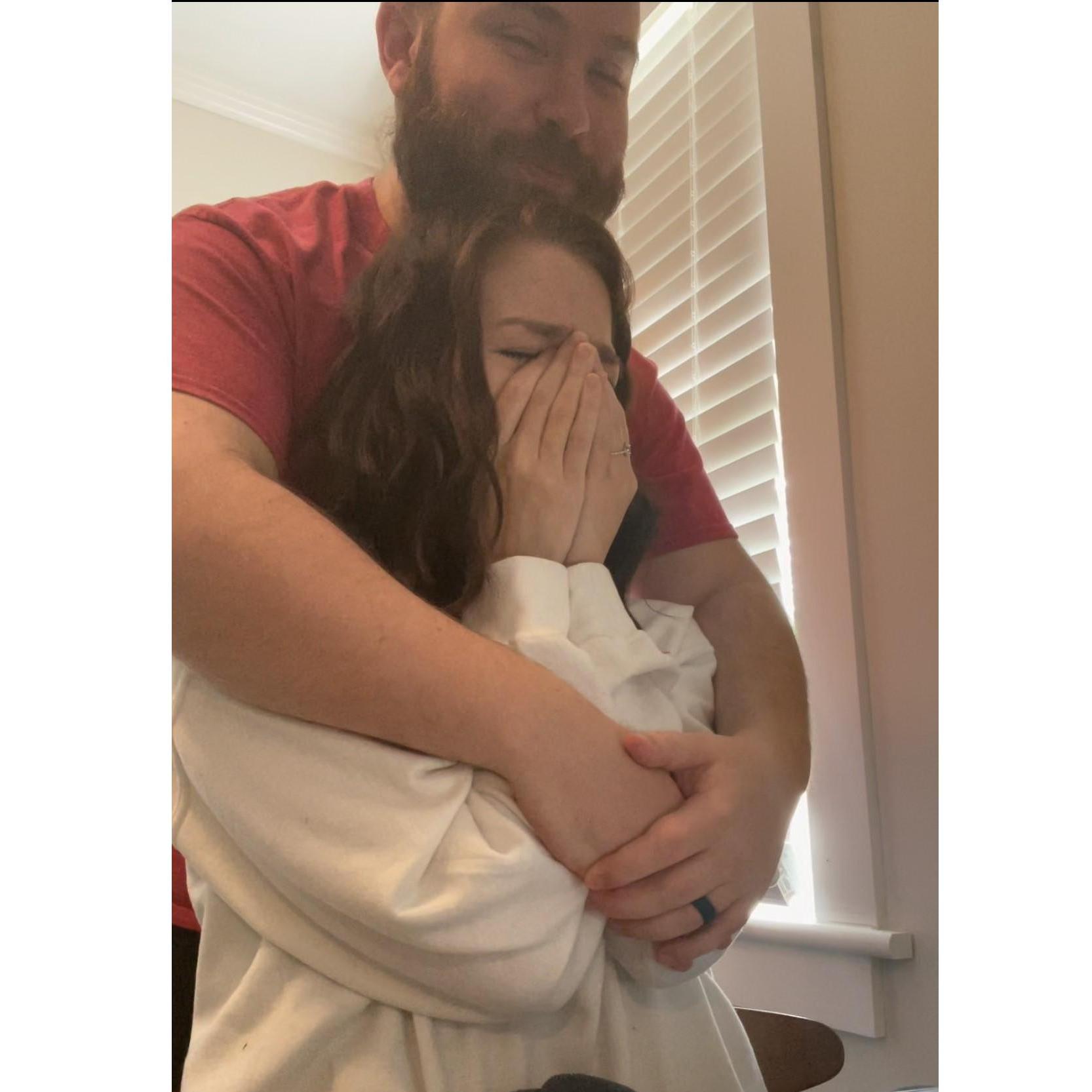 During one of the most supportive moments possible... when Florida released bar results. Happy tears thankfully!