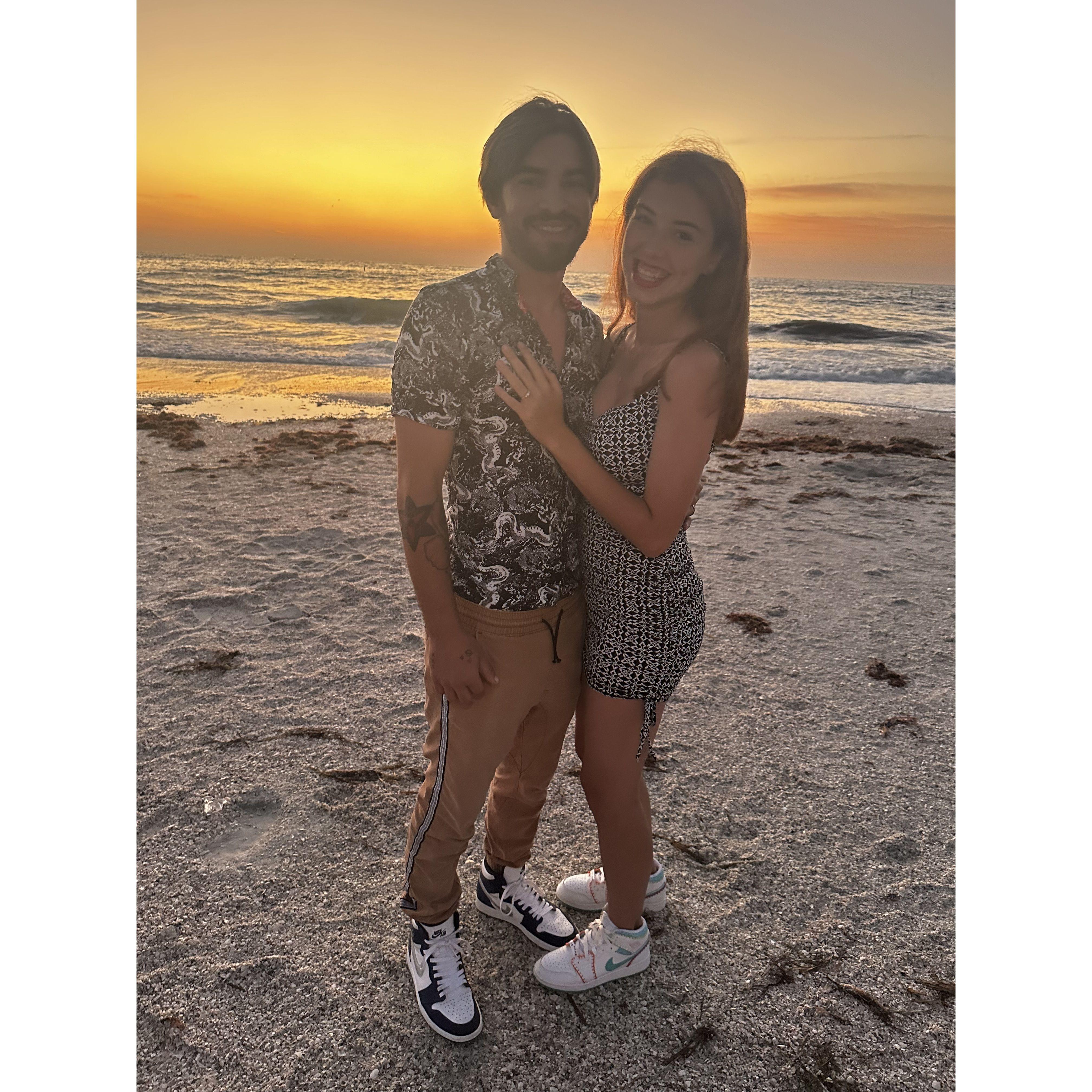 Right after a sunset proposal.