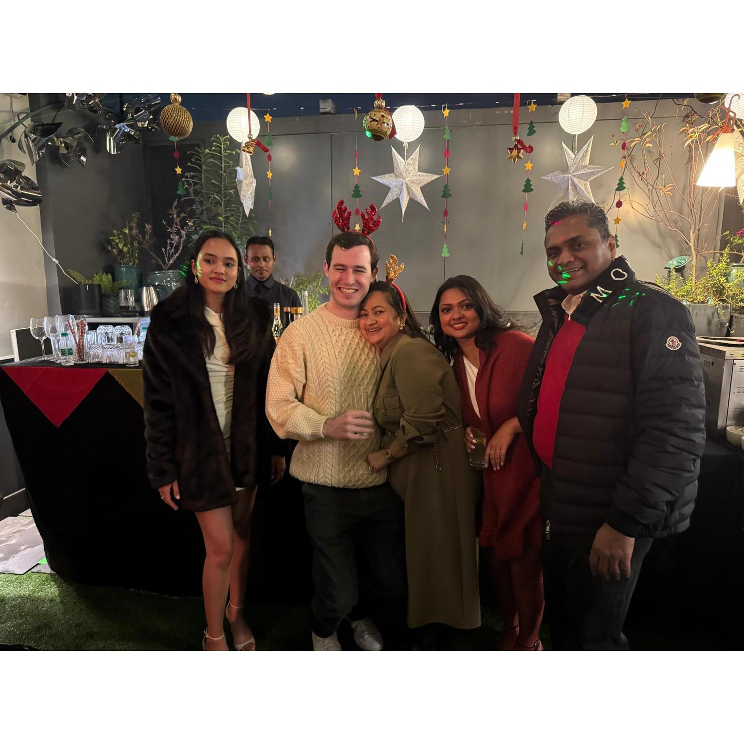 Coe's Christmas celebration with Reevah's family in India.