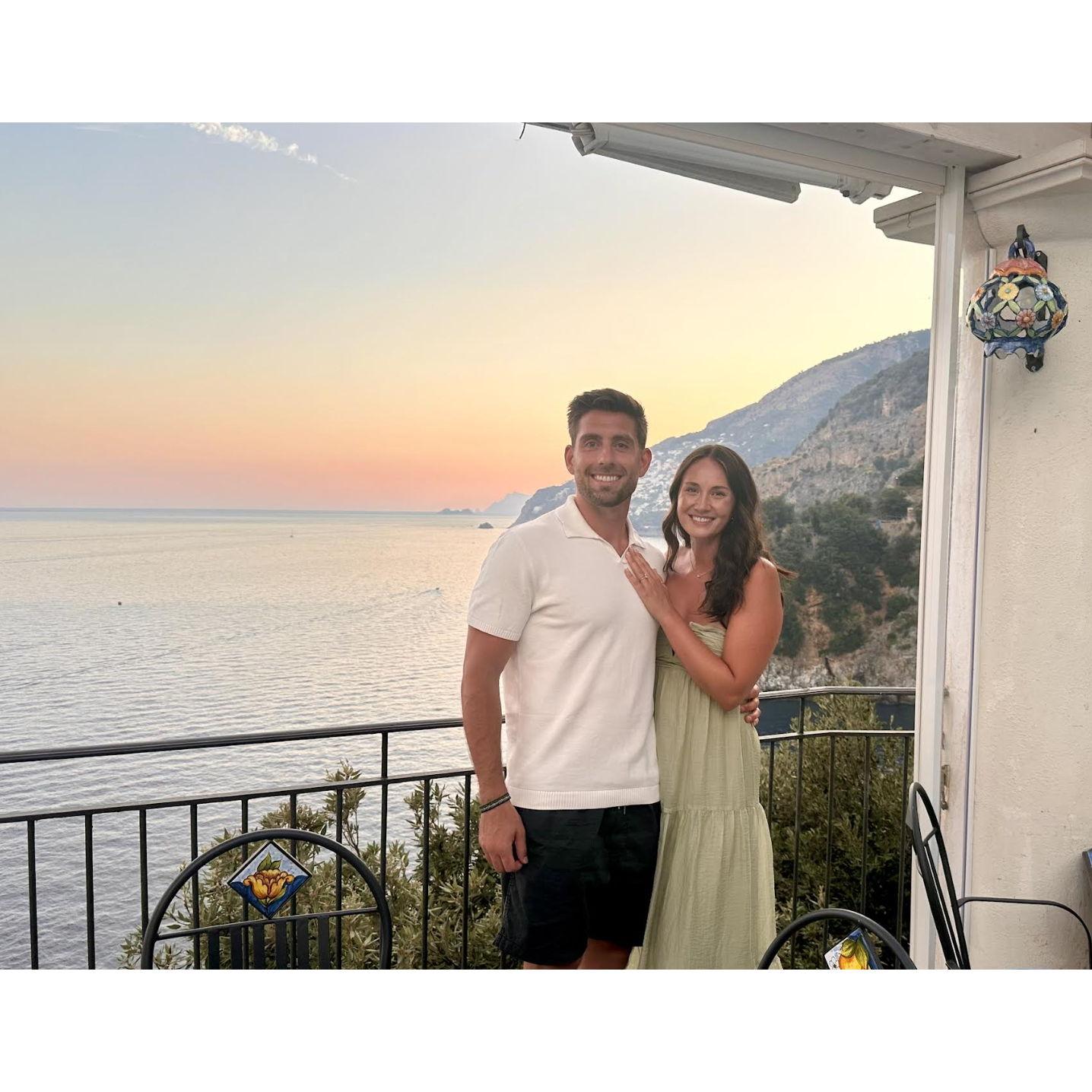 Celebrating our engagement on the Amalfi Coast!