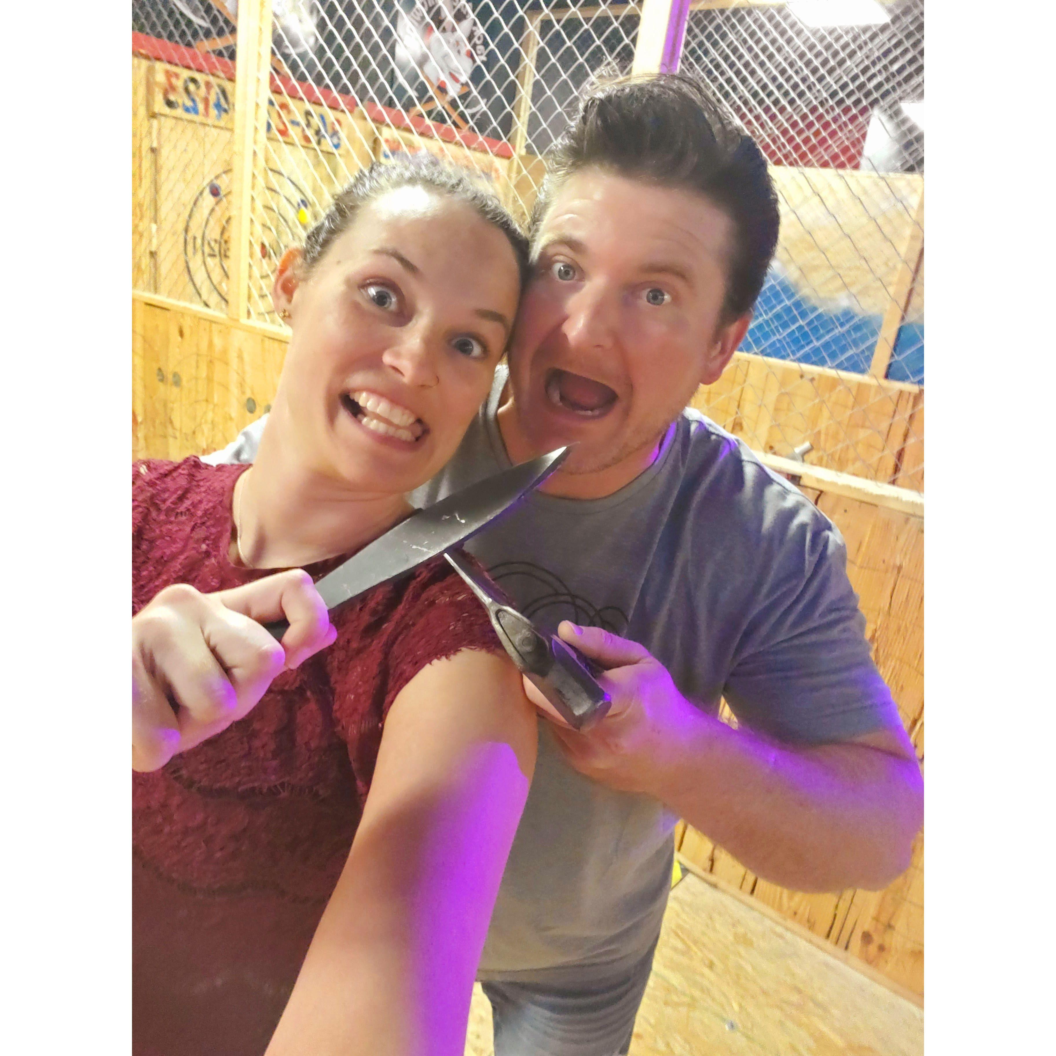 Ax throwing date night- Myrtle Beach, SC