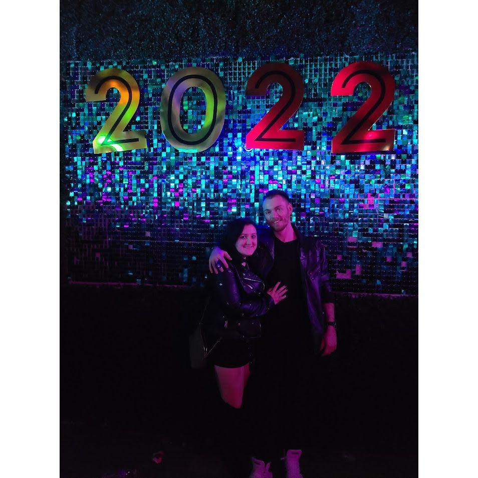 Our first New Year's Eve as a couple celebrating in downtown Nashville.