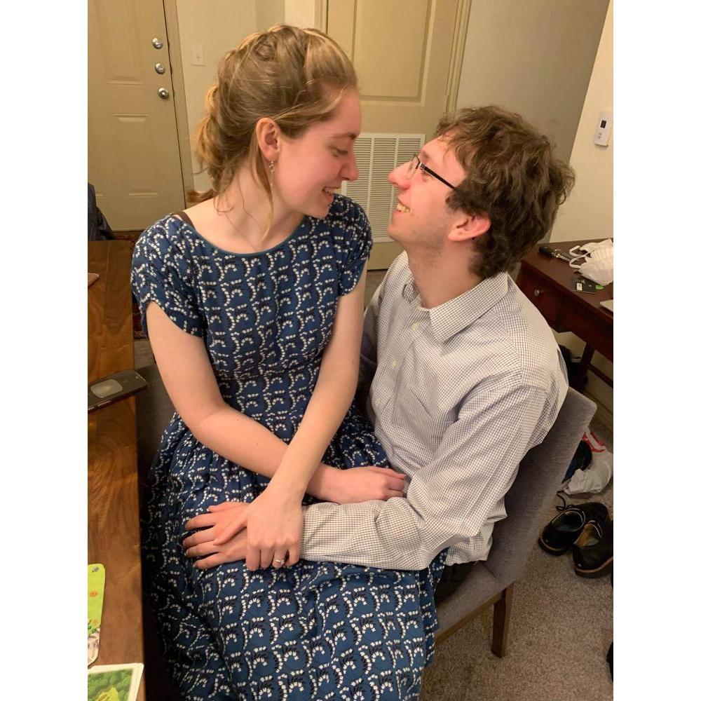 Celebrating our engagement with friends