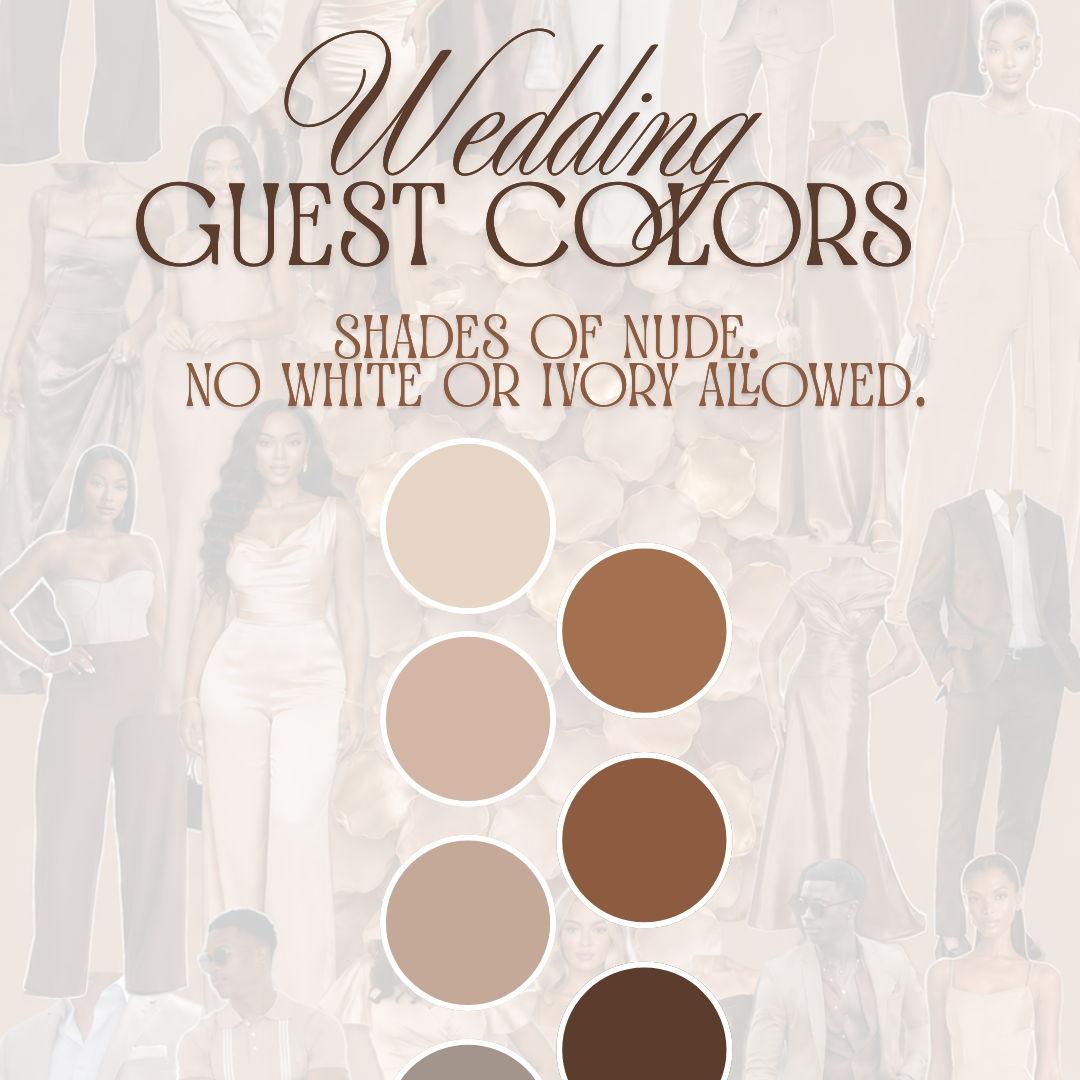 Wedding Guest Color Guide