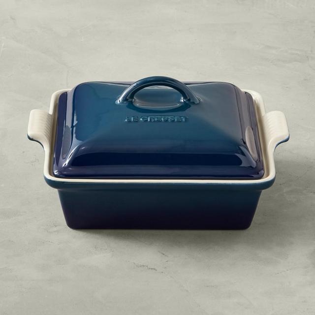 Le Creuset Stoneware Shallow Square Covered Baker, Agave