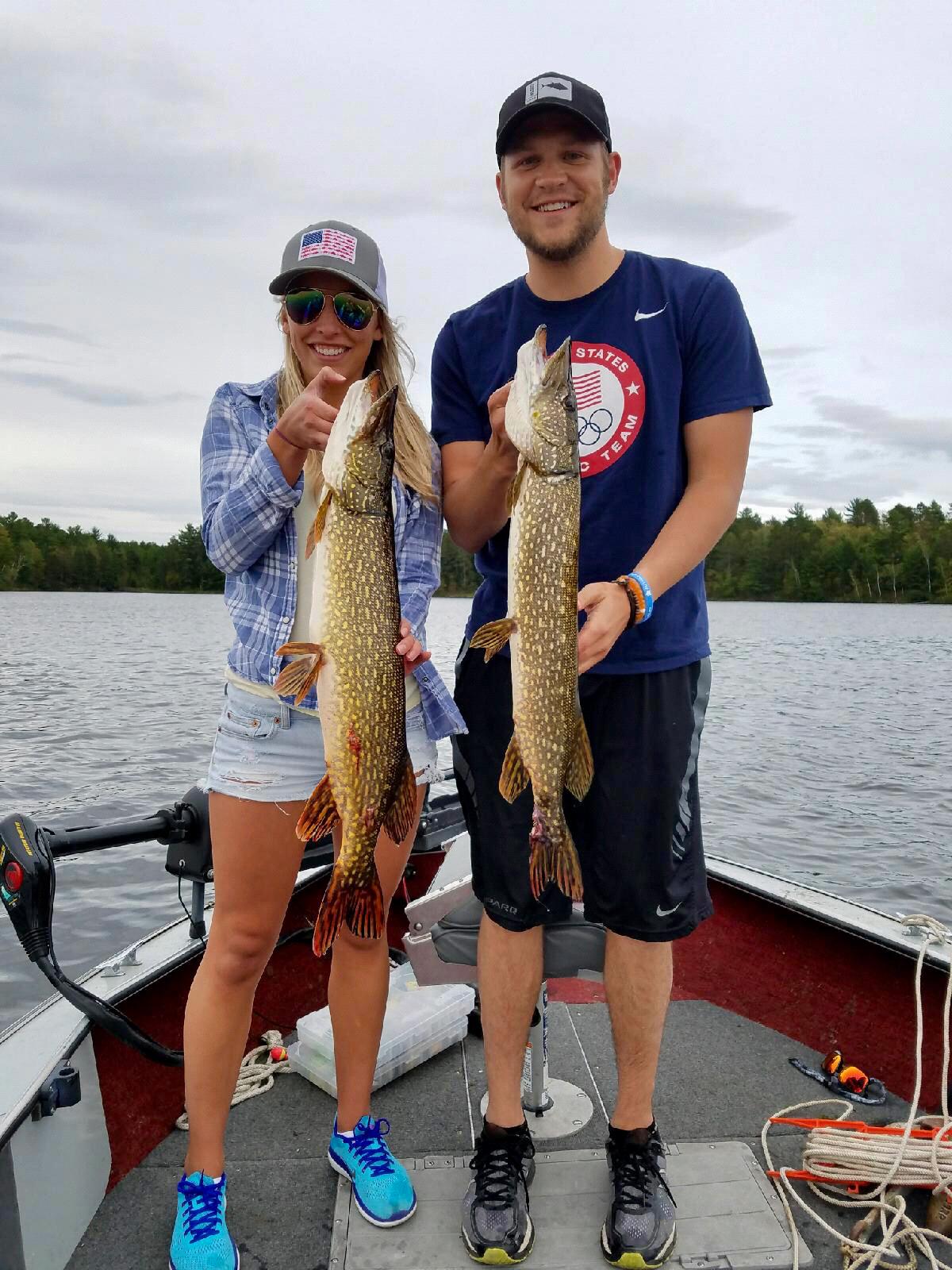 Leslie's First time fishing and caught a bigger fish than Luke!