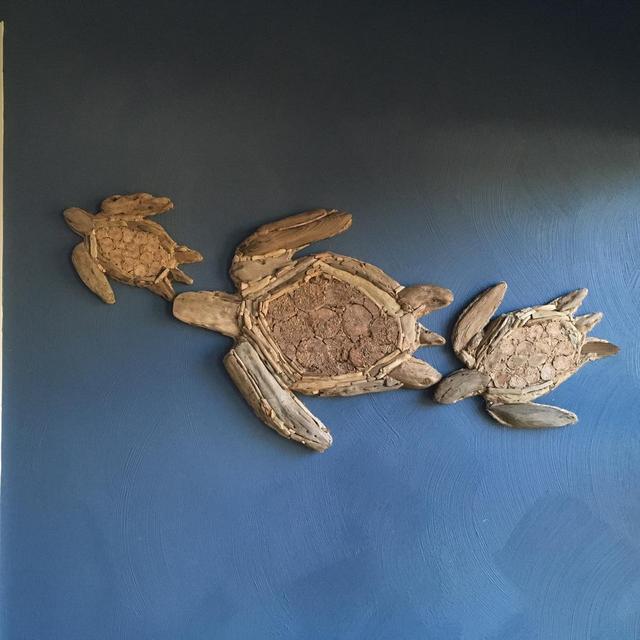 Handmade Driftwood Wall Art Sea turtles: Beach Decor, Driftwood Decor, Beach Wall Art, Nautical Wall Art, Nautical Decor, Coastal Home