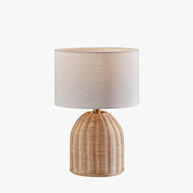 Braxton Rattan 18.5" Table Lamp, Light Rattan