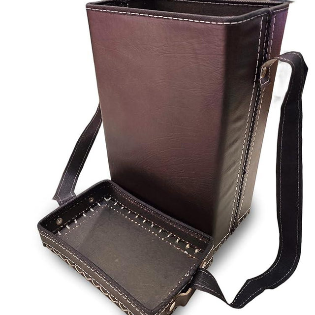ALMAOS Genuine Leather Yerba Mate Gourd Bag I ARGENTINIAN | Premium Handmade Matera for Mate Ideal for Outdoor Travel Picnic