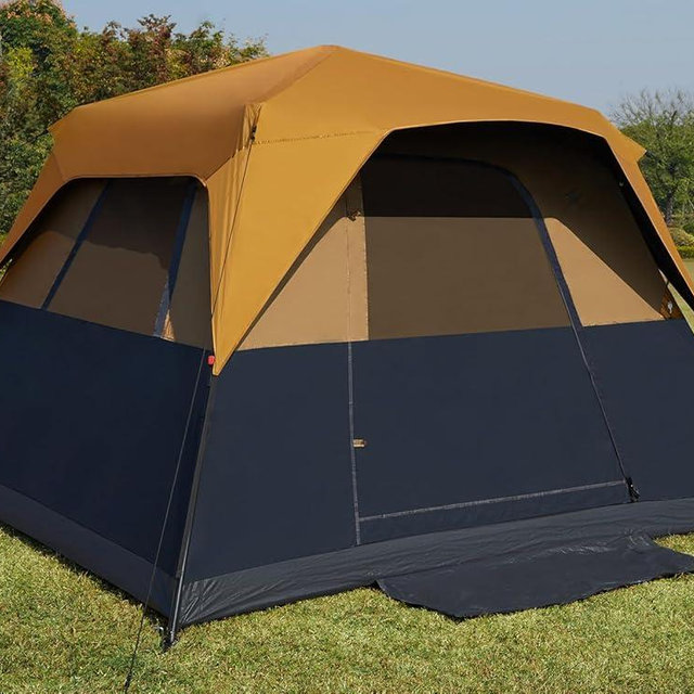 EVER ADVANCED 6 Person Blackout Camping Tent Instant Cabin Tents for Family with Rainfly, 60s Easy Setup, Water-Resistant