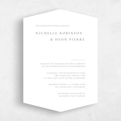 Green Diamond Wedding Invitation - Brantley