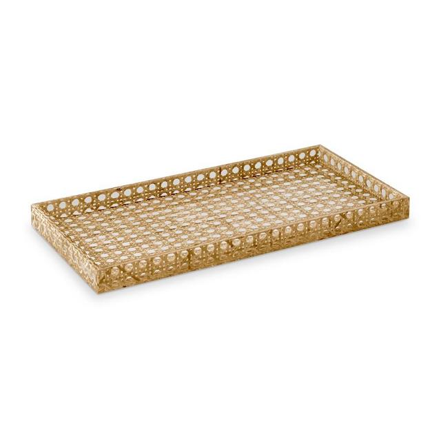 Rattan And Acrylic Bath Tray