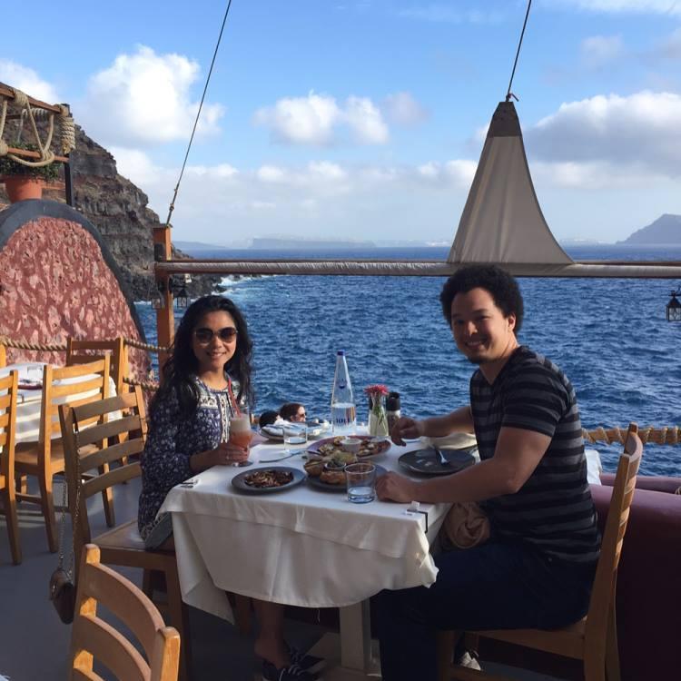 The time we realized we could eat grilled octopus every day and not get sick of it. Santorini, Greece, 2017.