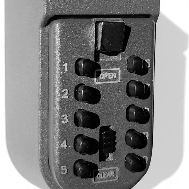 Key Lock Box for Outside Wall Mount, Waterproof Spare Key Storage Box, 10-digits Combination Lockbox Push Button Key Keeper Box for Home Indoor & Outdoor Realtors Landlord Property Management