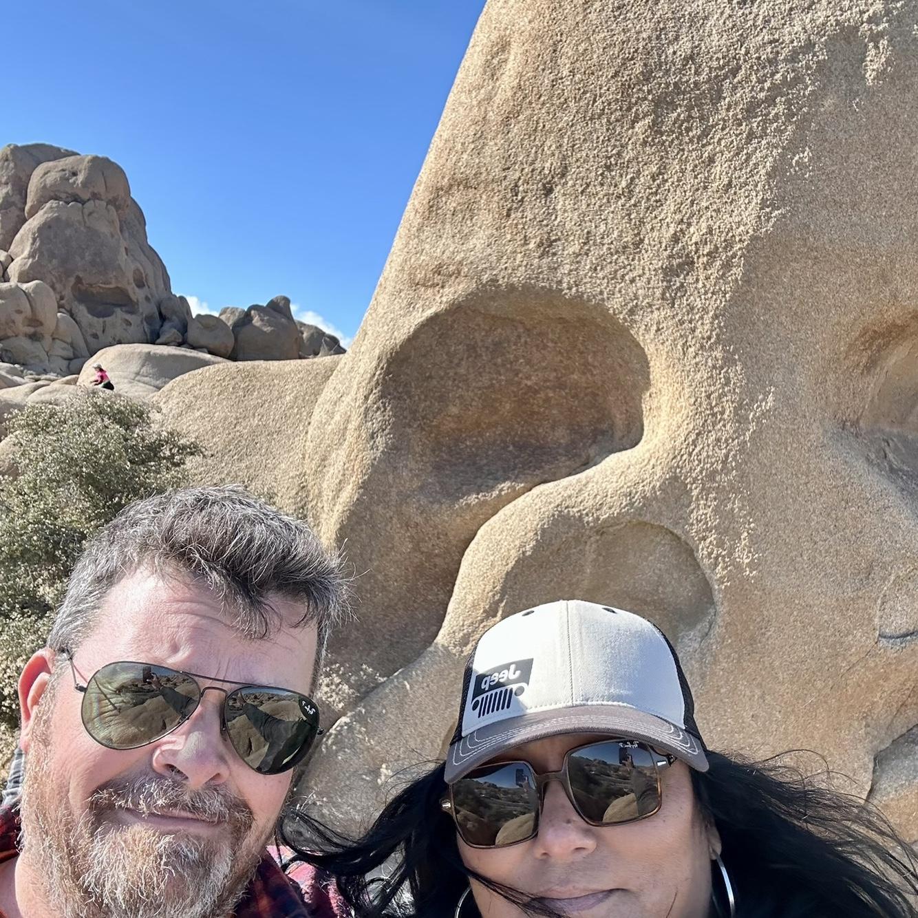 Roughing it, camping in Joshua tree. At skull rock