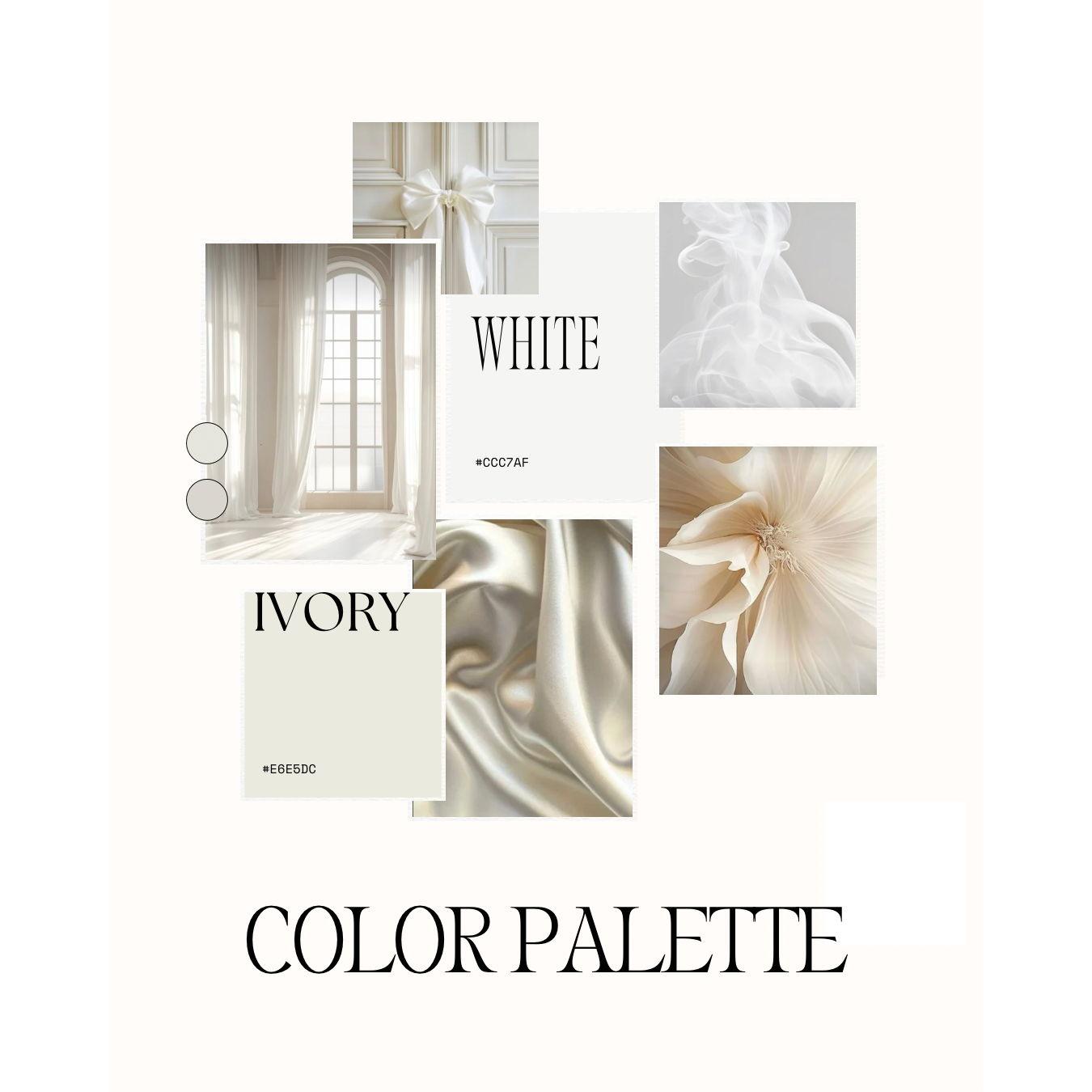 Please review the color palette to assist with your attire inspiration.