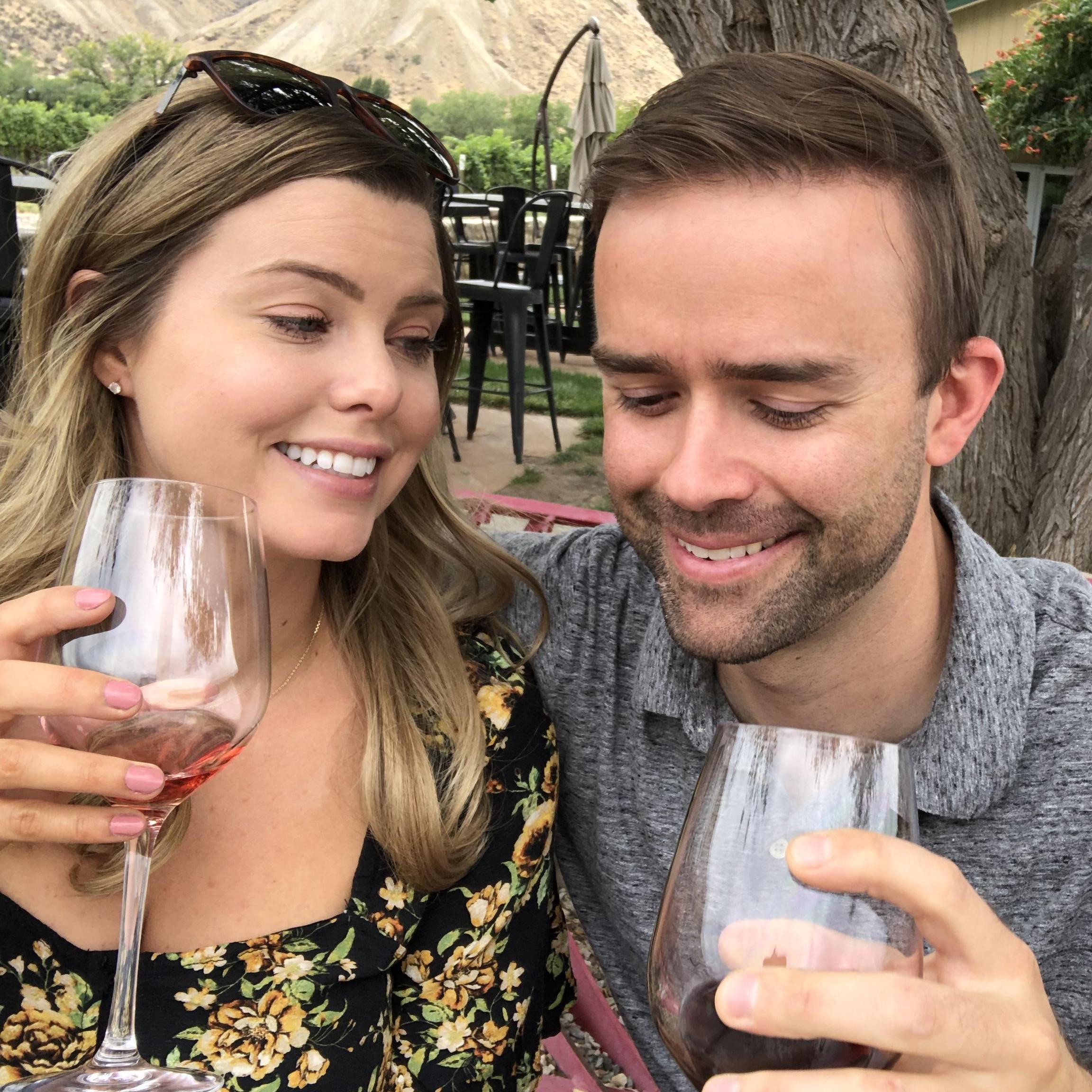 Wine tasting in Palisade, CO.  She didn't know it yet, but later that day I proposed.