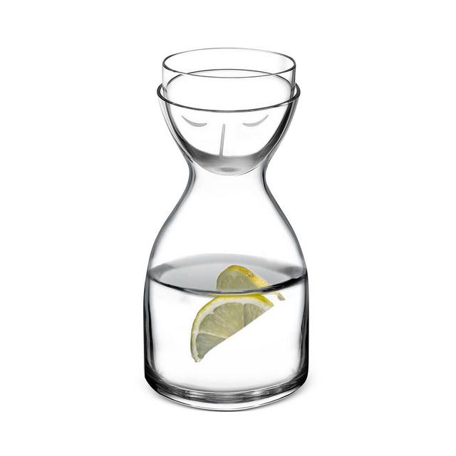 Nude Glass Mr. & Mrs. Night Water Clear Carafe Set