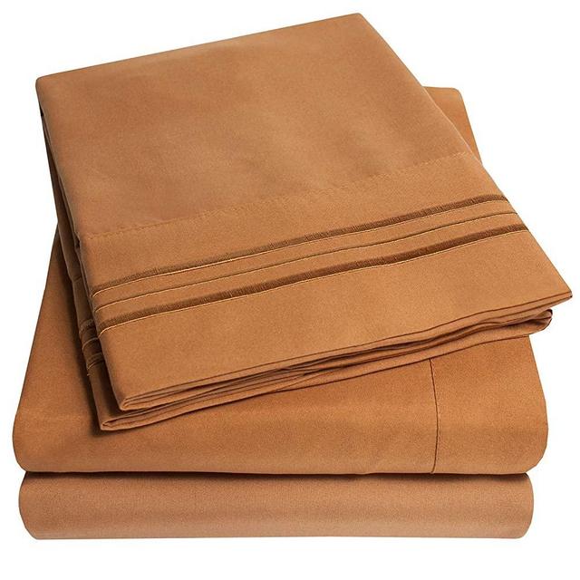 1500 Supreme Collection King Sheet Sets Mocha Brown - Luxury Hotel Bed Sheets and Pillowcase Set for King Mattress - Extra Soft, Elastic Corner Straps, Deep Pocket Sheets, King Mocha Brown