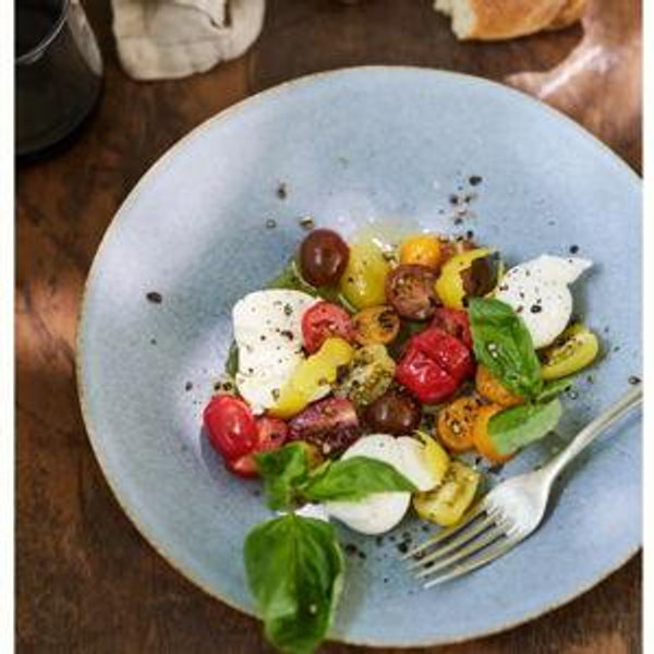 Jasper Stoneware Dinner Plates, Mist, Set of 4