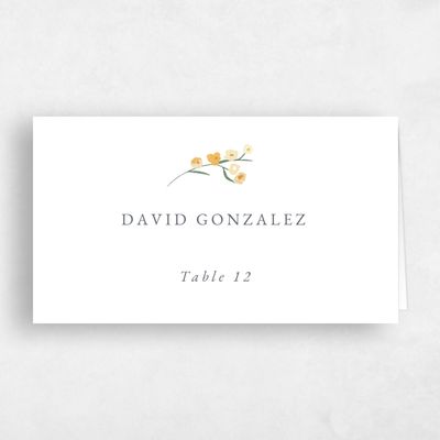 White Boho Wedding Place Card - Dolce