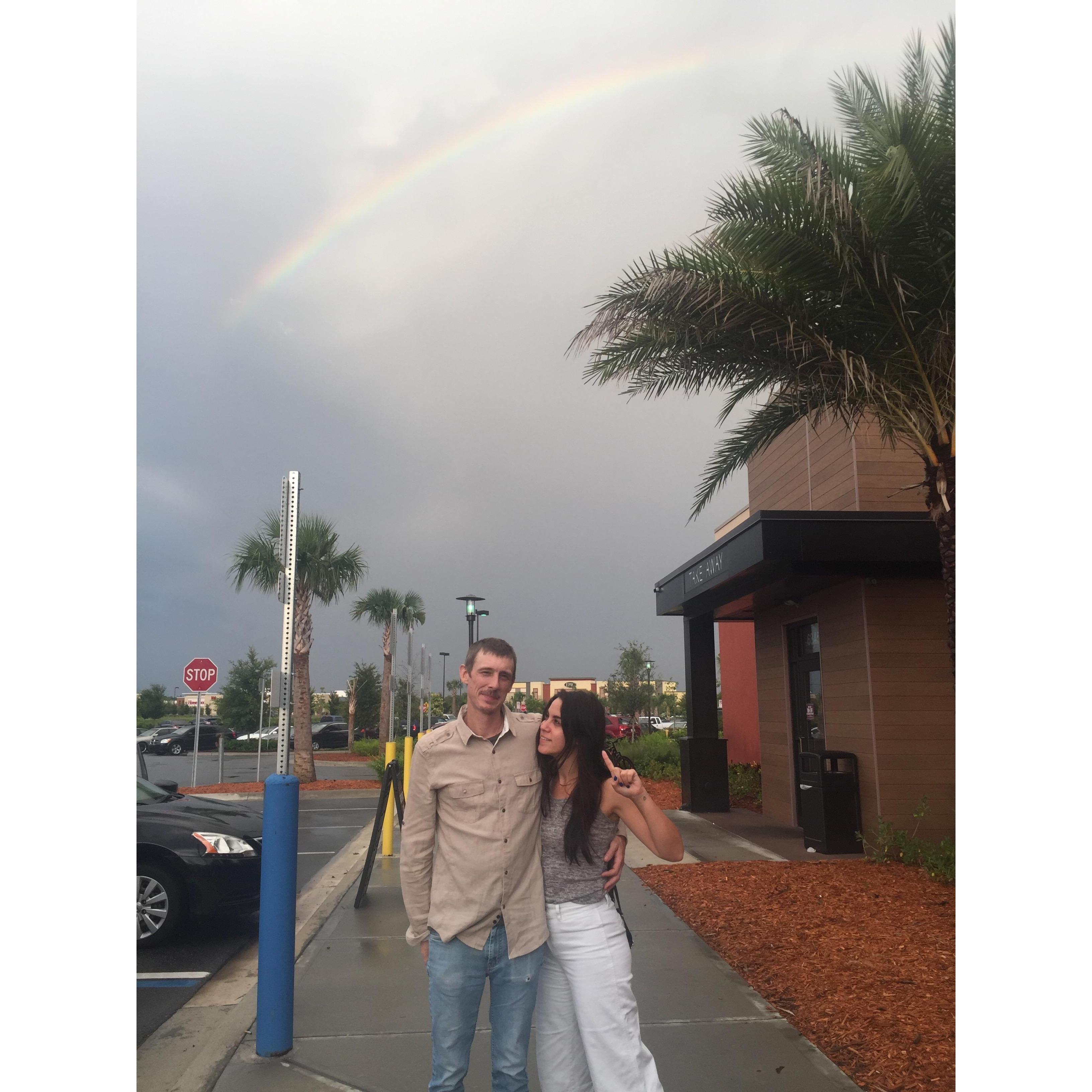 Outside an Outback Steakhouse in Orlando. I joked and said it was Hawaii. SOON IT WILL BE!!!!