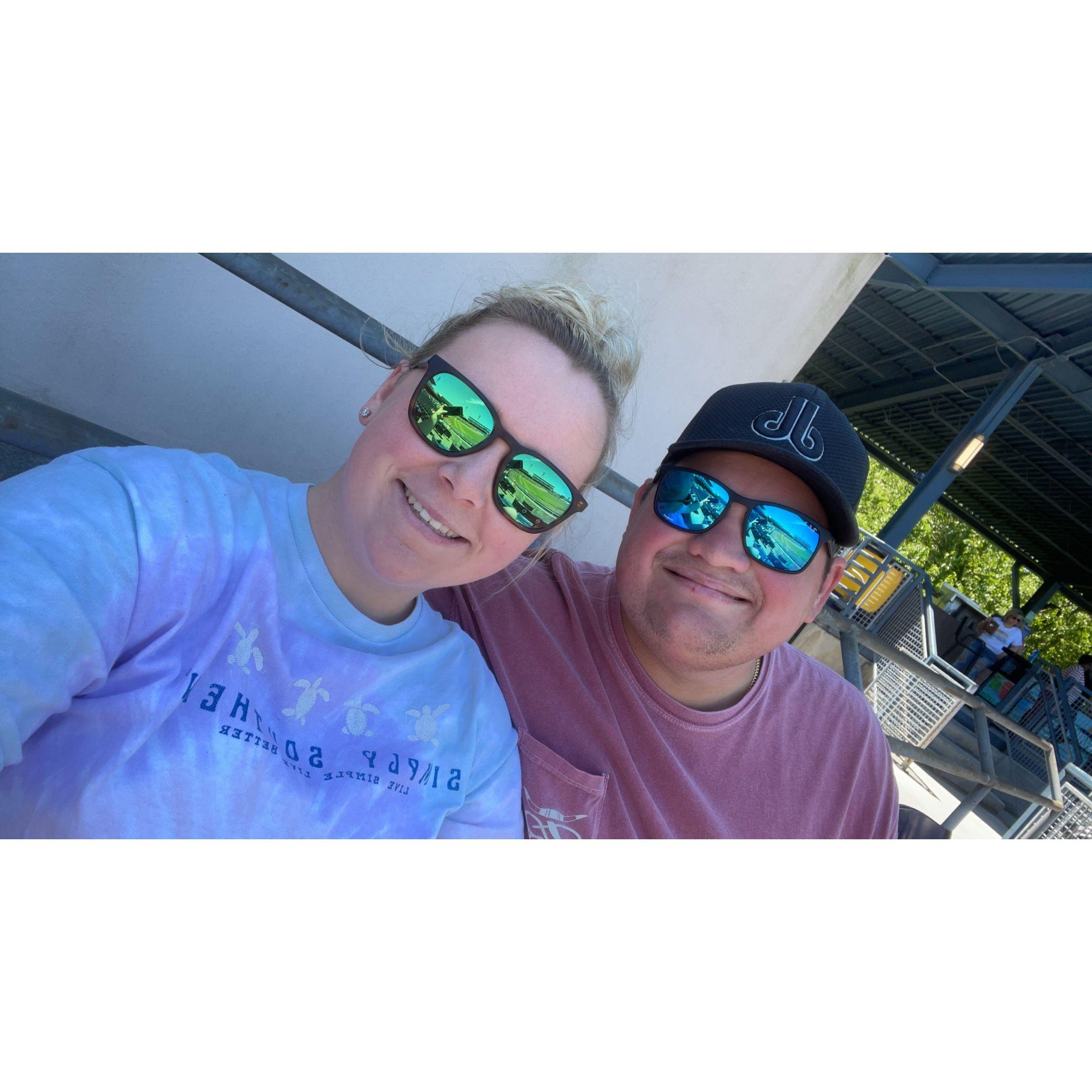 hanging out at Harbor Park - watching the Norfolk Tides play baseball