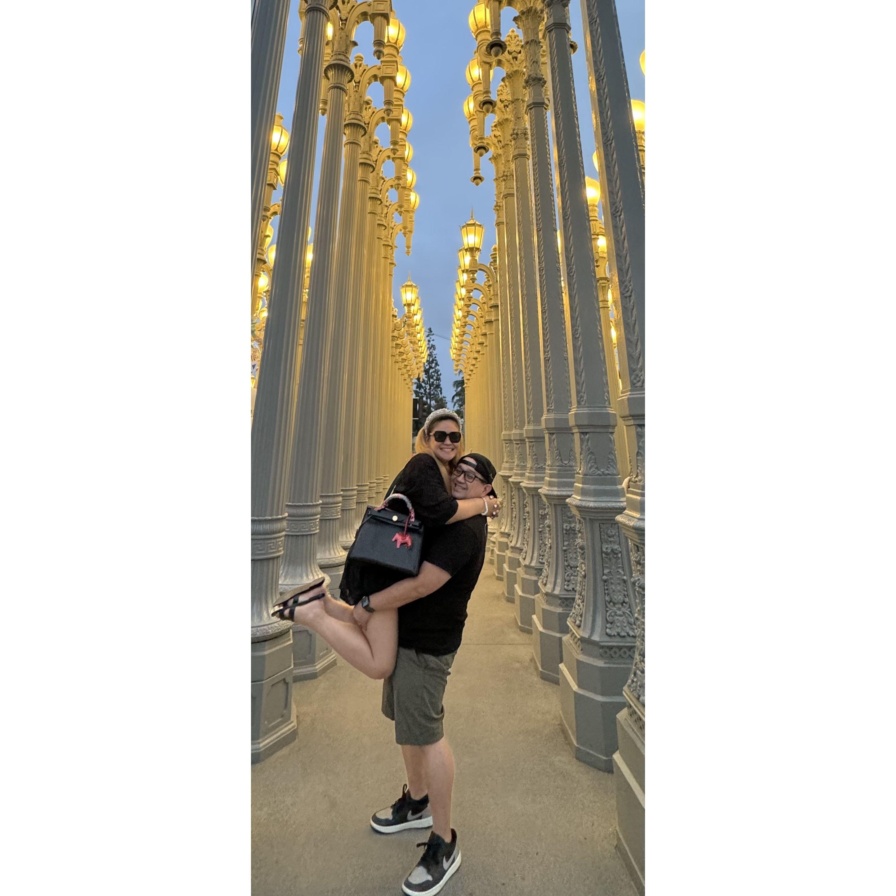 She’s the happiest when I’m carrying her. All black twinning in LACMA