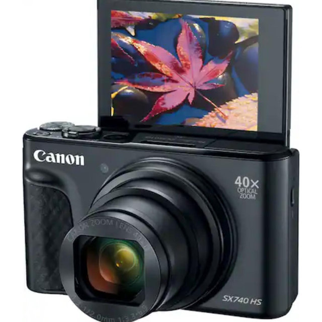 Canon - PowerShot SX740 HS 20.3-Megapixel Digital Camera - Black