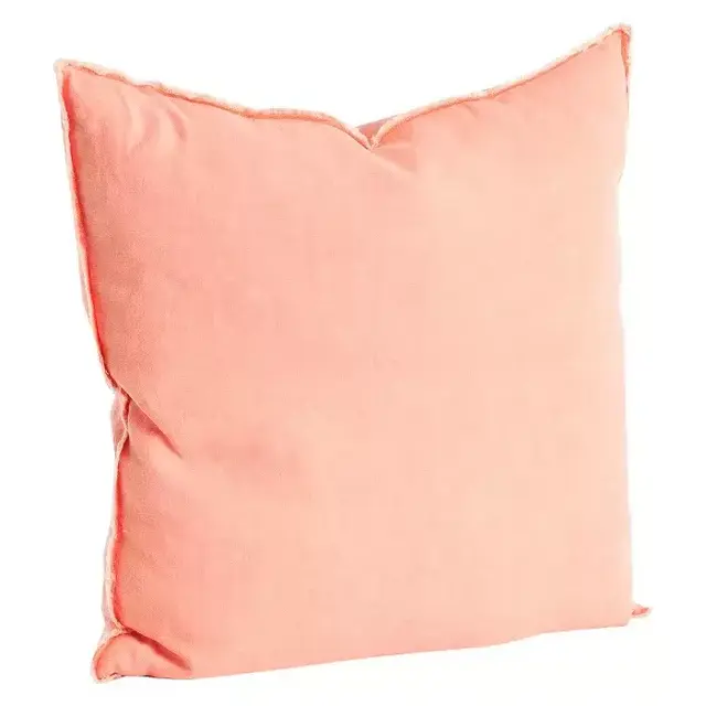 20"x20" Oversize Fringed Design Linen Square Throw Pillow - Saro Lifestyle