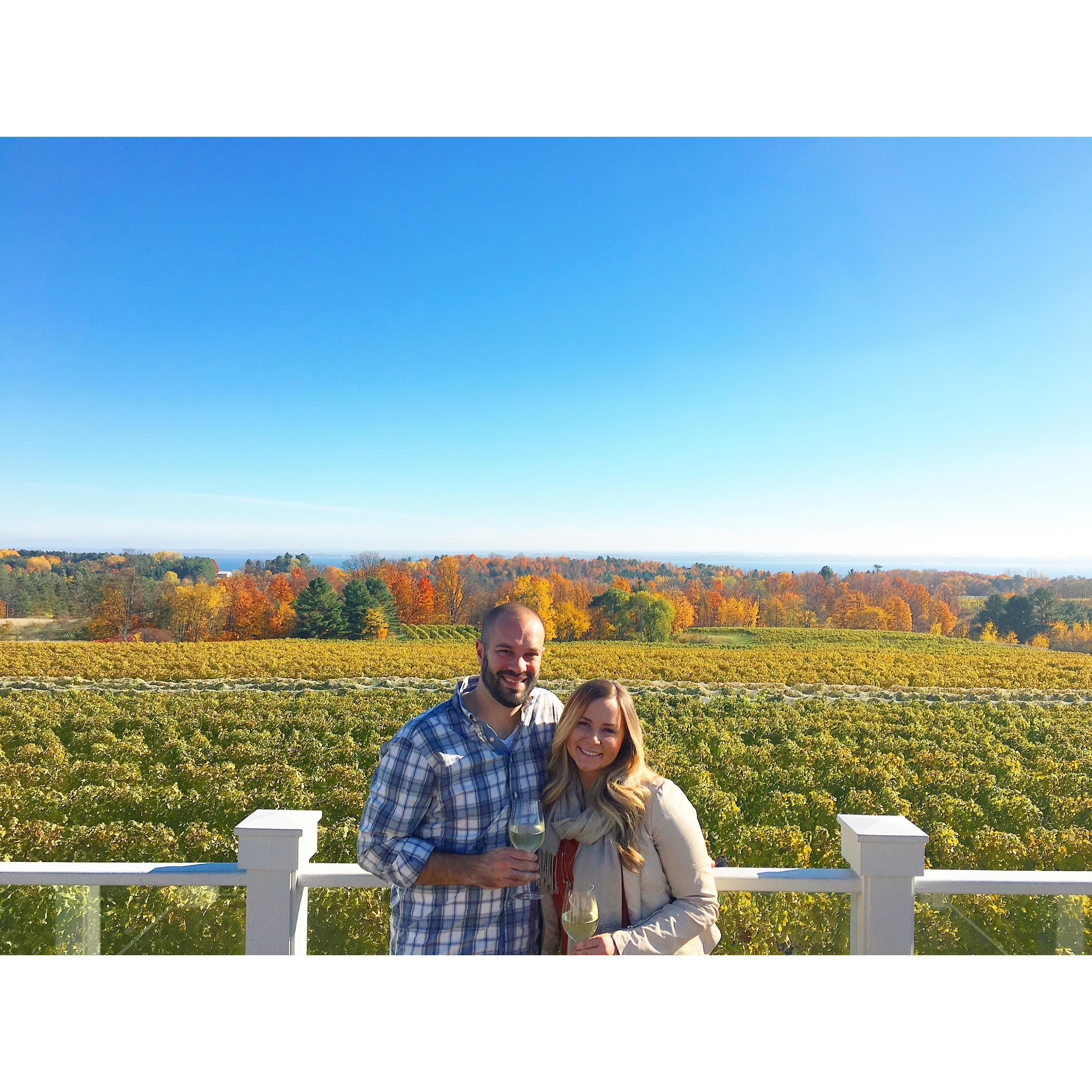 First trip to Traverse City! Now one of our favorite fall traditions! 🍷🍒🍇🍁