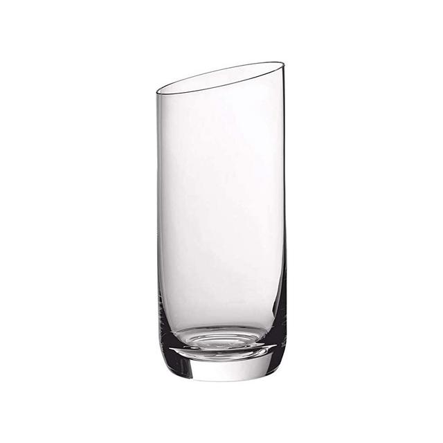 Villeroy & Boch New Moon Set, 4 Pieces, Elegant, Modern Sloping Long Drink, Crystal Glass, Transparent, Dishwasher Safe