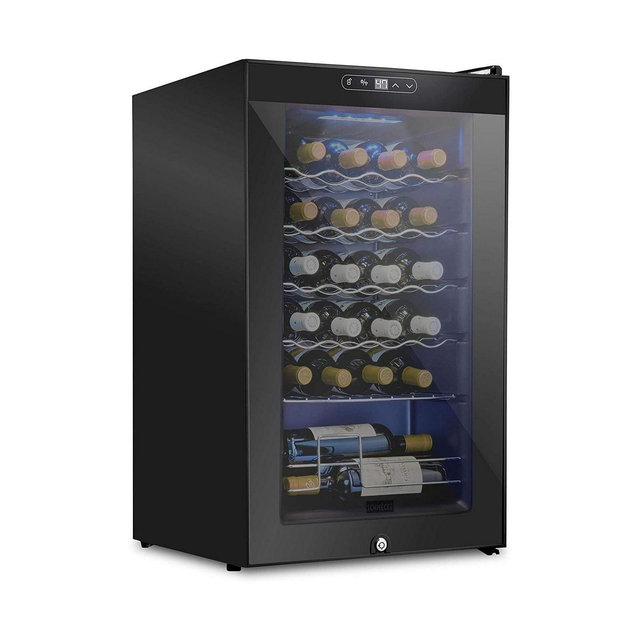 Schmecke Wine Fridge, 24 Bottle Wine Cooler, freestanding