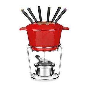 Cuisinart® 13-Piece Enamel Cast Iron Fondue Set in Red