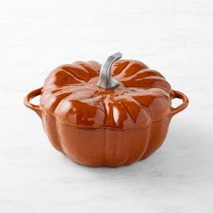 Staub Enameled Cast Iron Pumpkin Cocotte, Orange, 3 1/2-Qt.